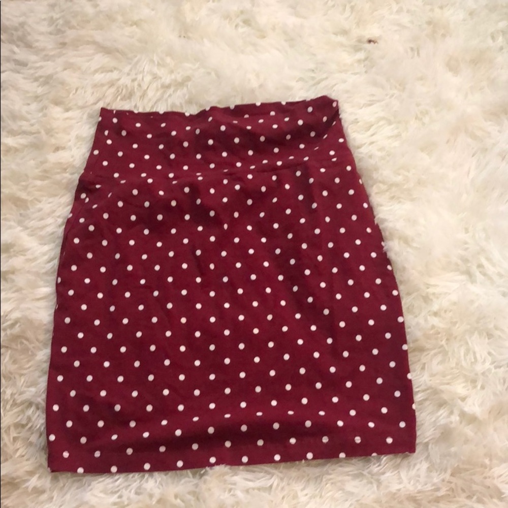 Polka dot body con mini skirt